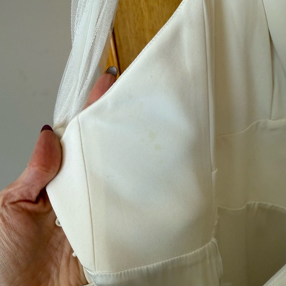 Alexandra Grecco Frankie Wedding Dress – Silk Crepe with Tulle Cap Sleeves - Picture 14 of 15